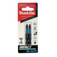 Makita B-63747 torzní bit 1/4" Impact Black PZ1, 50mm 2 ks
