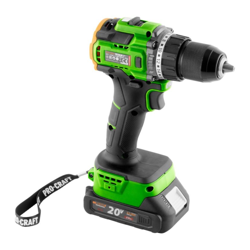 Procraft PA18LiH-1B-C aku vrtací šroubovák 20 V 1x2Ah + BS-37 sada bitů