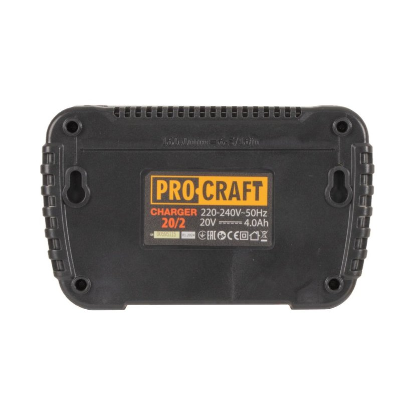 Procraft S20-4TURBO/20-2 aku sada baterií a nabíječky 20 V 2x4 Ah Turbo+20/2 dvojitá nabíječka