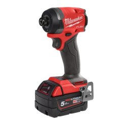 Milwaukee ELVINSET32 M18 FID3-502X aku rázový utahovák HEX 1/4" 226 Nm + 10 dílná sada vrtáků 2x 5Ah M18 B5 4933479865