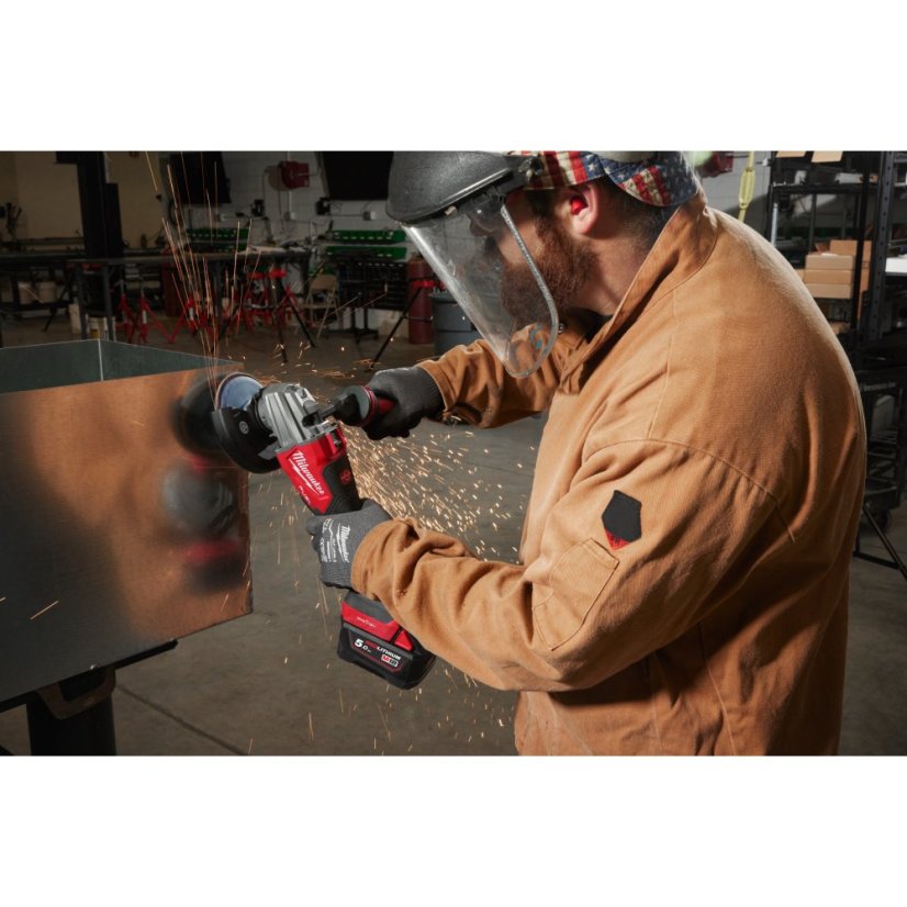 Milwaukee M18 FUEL™ FSAGSVO125X-502X bezpečnostní bruska 125 mm s variabilními otáčkami a funkcí ONE-KEY™ 4933493553