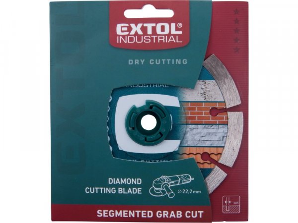 EXTOL INDUSTRIAL 8703033 kotouč diamantový řezný segmentový Grab Cut, suché řezání, O 150x22,2x2,3mm