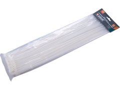 EXTOL PREMIUM 8856116 pásky stahovací na kabely bílé, 400x4,8mm, 100ks, nylon PA66