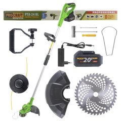 Procraft PTA24 BL aku vyžínač 380mm 20 V 1x3Ah