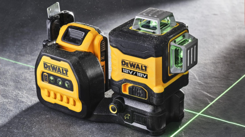DeWalt DCE089NG18-XJ 12V nebo 18V 3 x 360° zelený laser, dosah bez/s detektorem 35/50 m, bez akumulátoru a nabíječky