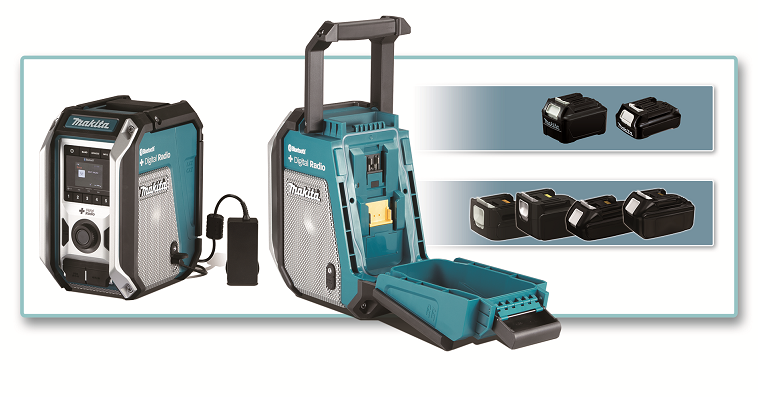 Makita DMR115 aku rádio DAB, Bluetooth, USB Li-ion, bez aku Z