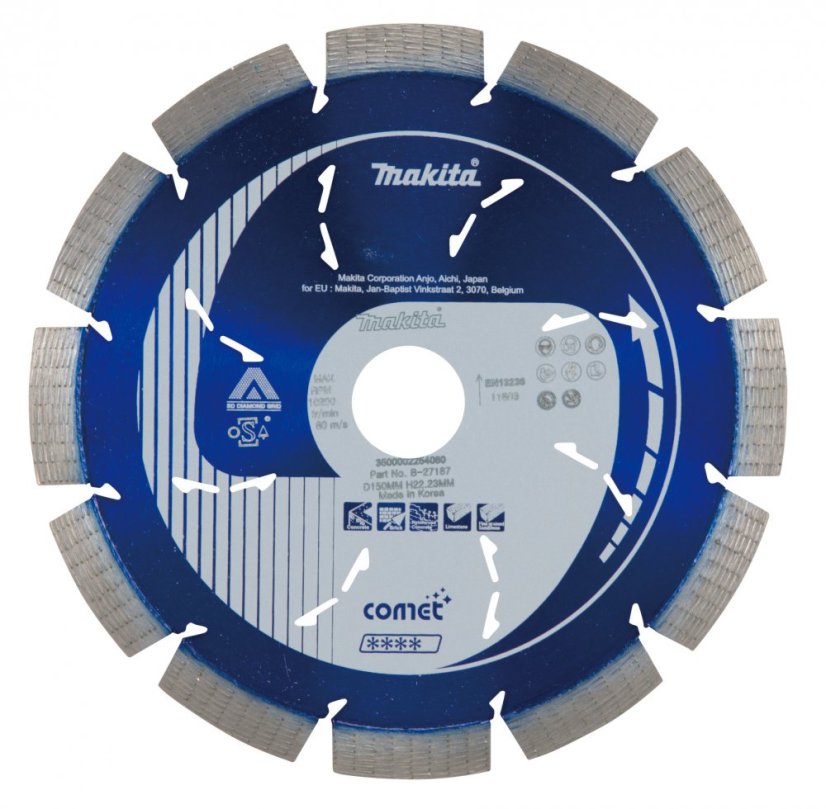 Makita B-27187 diamantový kotouč COMET 150x10x22,2mm Makita B-27187 diamantový kotouč COMET 150x10x22,2mm