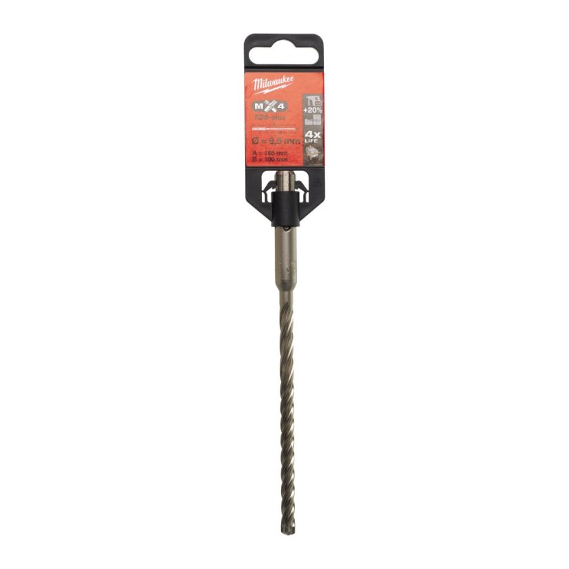 Milwaukee 6.5x100x165mm vrták SDS-Plus čtyřbřit MX4 4932430146