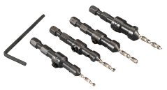 Makita D-73455 sada vrtáků šestihran 1/4" se záhlubníkem 4 ks v plastové krabičce