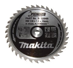 Makita B-32948 136x1.5x10mm 36Z kotouč pilový dřevo SPECIALIZED  pro aku pily = old B-09210