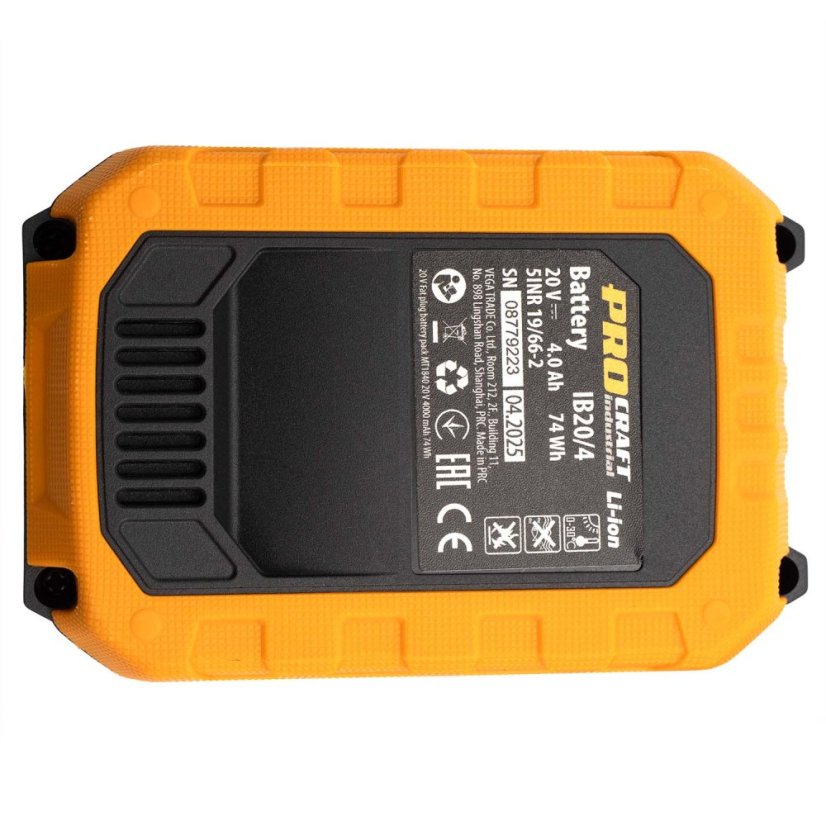 Procraft Industrial ID20A-1b aku rázový utahovák 1/4" 180 Nm 20 V 1x4Ah