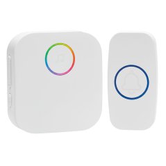 Solight 1L80 bezdrátový zvonek, do zásuvky, 180m, bílý, learning code