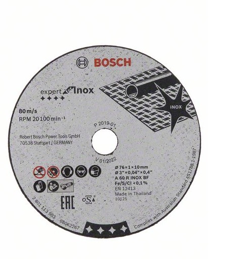 Bosch 2608601520 kotouč řezný Expert For Inox 76x1x10 mm Bosch 2608601520 kotouč řezný Expert For Inox 76x1x10 mm