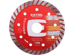 EXTOL PREMIUM 108951 kotouč diamantový řezný, turbo Long Life - suché i mokré řezání, 115x22,2x2,3mm