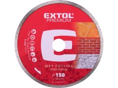 EXTOL PREMIUM 108733 kotouč diamantový řezný celoobvodový - mokré řezání, O 150x22,2x2,5mm