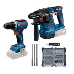 Bosch GSR 18V-65 + GBH 18V-22 + 45 dílná sada bitů + 3 dílná sada vrtáků SDS-plus-5 18V bez aku 0615V0003E