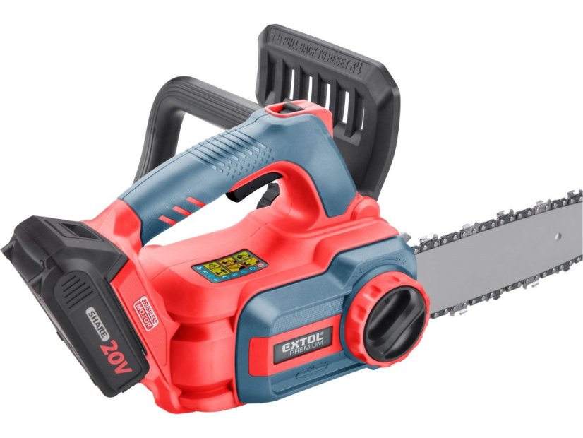 EXTOL PREMIUM 8891920 aku řetězová pila 30cm  SHARE20V, BRUSHLESS 1x 2Ah
