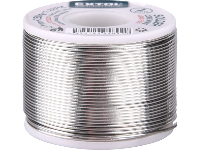 EXTOL INDUSTRIAL 8732007 drát pájecí trubičkový Sn 99,3%/0,7%Cu, O 1mm, 250g EXTOL INDUSTRIAL 8732007 drát pájecí trubičkový Sn 99,3%/0,7%Cu, O 1mm, 250g