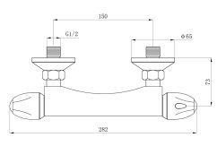 VITTORIA 72023 baterie termostatická sprchová univerzální, 150mm, keramický ventil, chrom