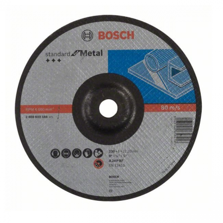 Bosch kotouč hrubovací kov Standard 230x22,23x6mm