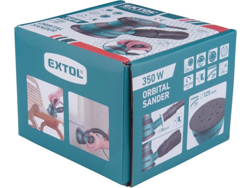 EXTOL INDUSTRIAL 8794200 bruska excentrická jednoruční 125mm 350W