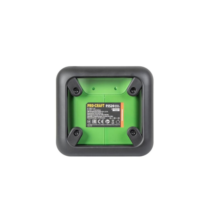 Procraft PJS20bb aku rádio DAB+, FM, Bluetooth 5.3, 80W 20 V bez aku