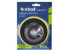 EXTOL CRAFT 108530 nosič brusných výseků - M14, suchý zip s redukcí úchytu do vrtačky, O 125mm