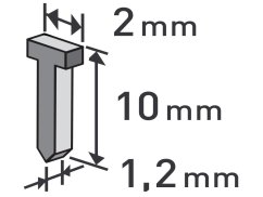 EXTOL PREMIUM 8852403 hřebíky, balení 1000ks, 10mm, 2,0x0,52x1,2mm