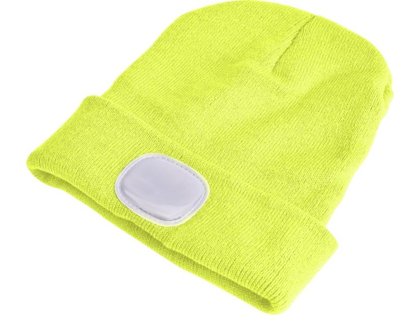 EXTOL LIGHT 43194 čepice s čelovkou 4x45lm, USB nabíjení, fluorescentní žlutá, univerzální velikost