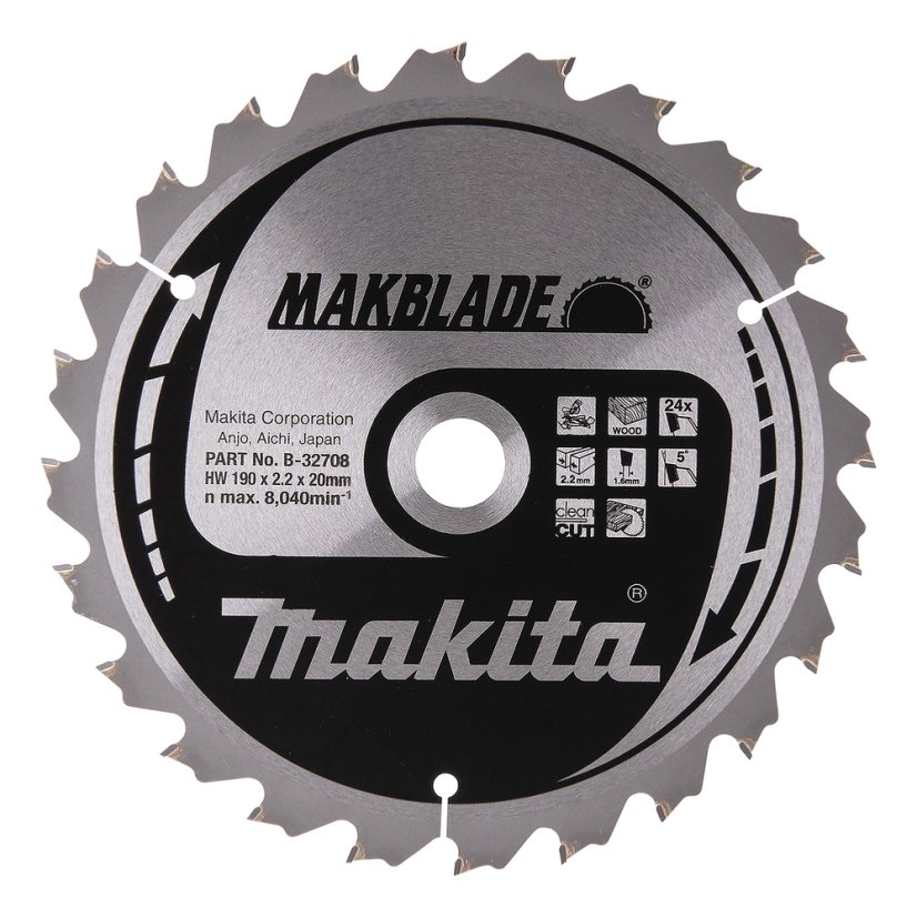 Makita B-32708 kotouč pilový dřevo MAKBLADE 190x2.2x20mm 24Z