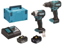 Makita DLX2577JX2 aku sada DDF490+DTD158 Li-ion LXT 18V 2x 3Ah