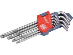 EXTOL PREMIUM 6601 L-klíče TORX, sada 9ks, 10-50