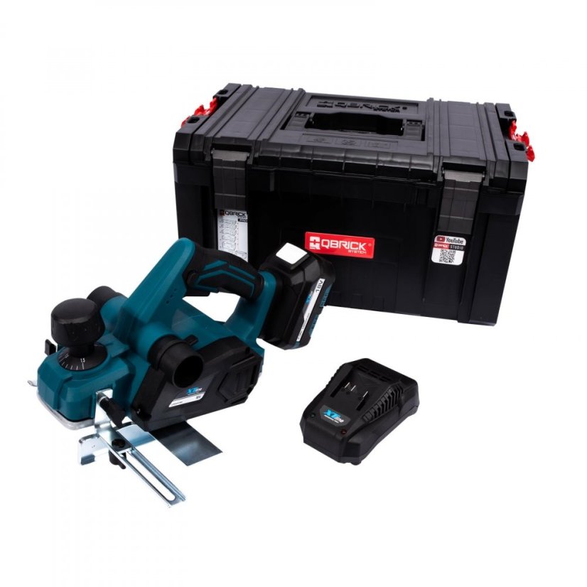 XTline XT102750-1B5B aku hoblík 18V + 1x5.0Ah + nabíječka 3.5A + kufr