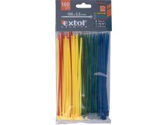 EXTOL PREMIUM 8856194 pásky stahovací barevné, 150x2,5mm, 100ks, (4x25ks), 4 barvy, nylon PA66