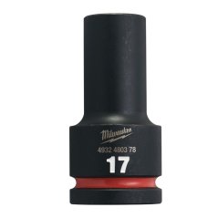 Milwaukee průmyslová hlavice prodloužená Shockwave 3/4" HEX 17mm 4932480378