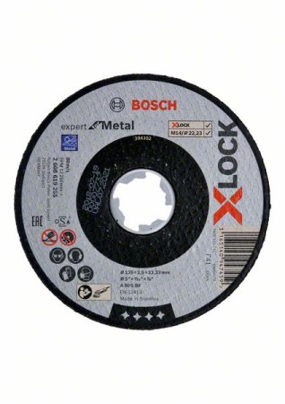 Bosch kotouč řezný 125x2,5x22,23 na kov X-LOCK