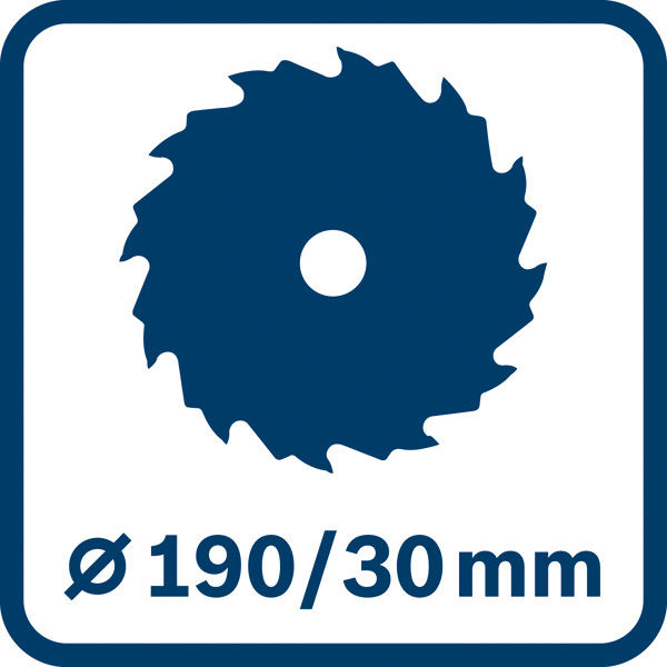 Průměr pilového kotouče 190/30 mm.