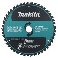 Makita E-27763 260x2.15x30mm 45Z kotouč pilový dřevo Efficut= oldB-64630