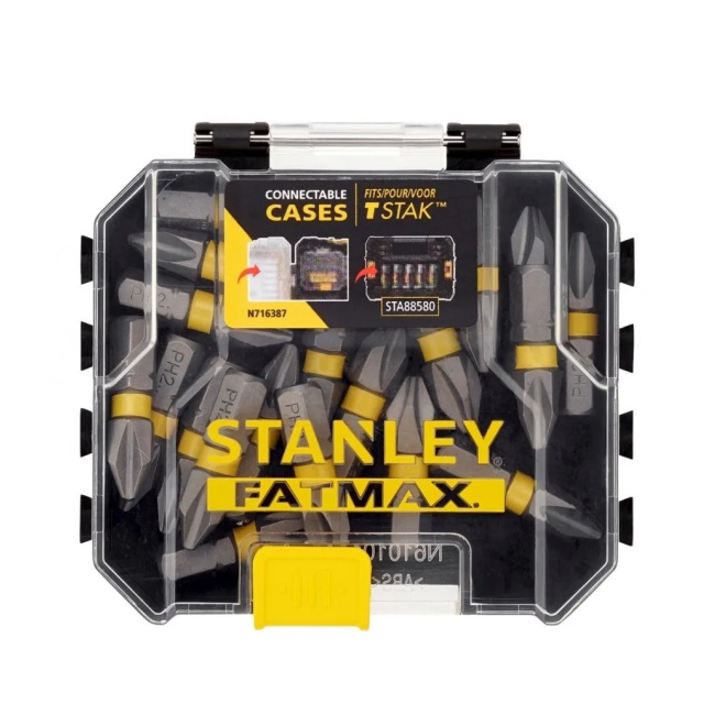 Stanley STA88569 20 dílná sada bitů PH2 pro rázové utahováky 25mm STA88569-XJ