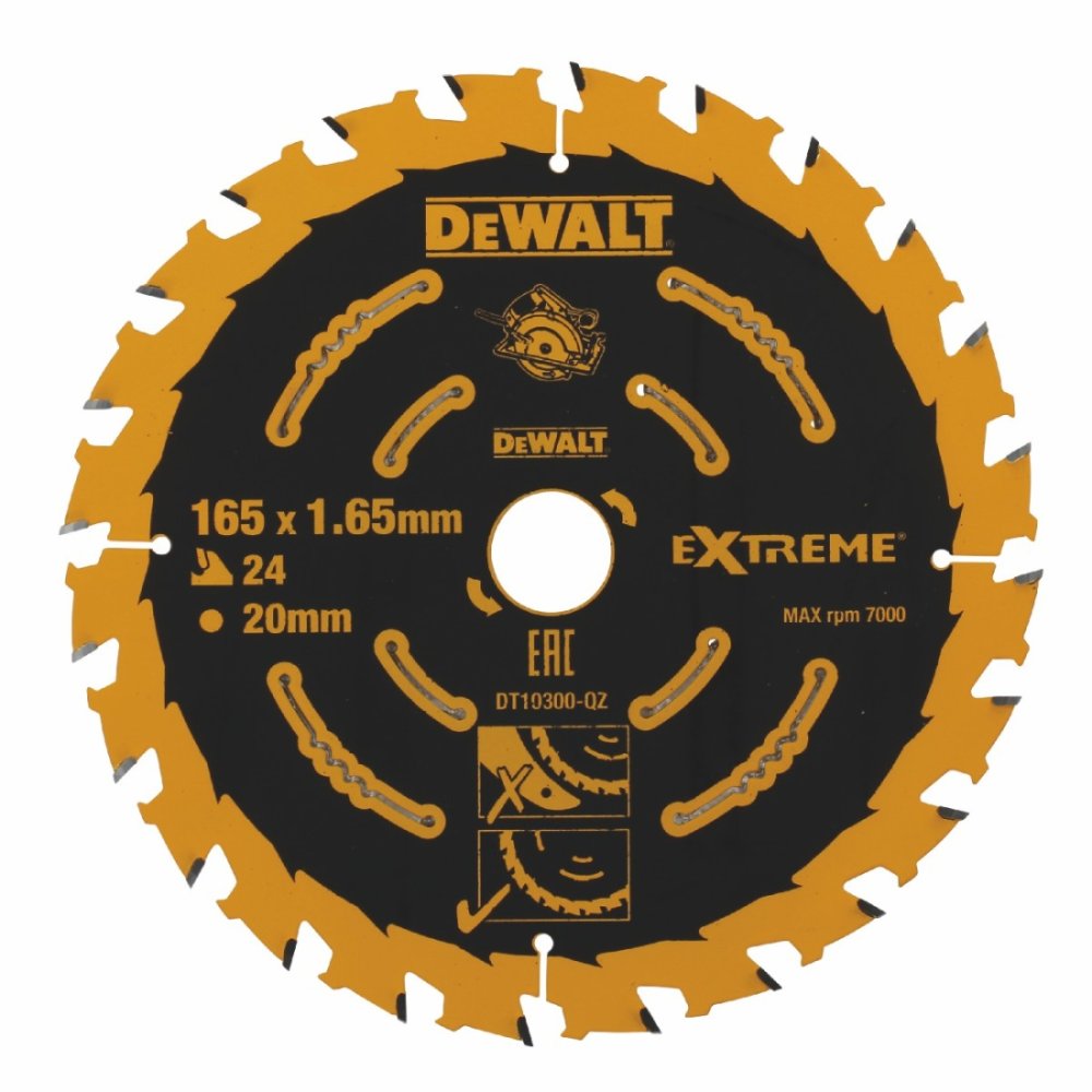 DeWalt DT10300-QZ 165x20mm,24 zubů, kotouč pilový ATB +20°, univerzální