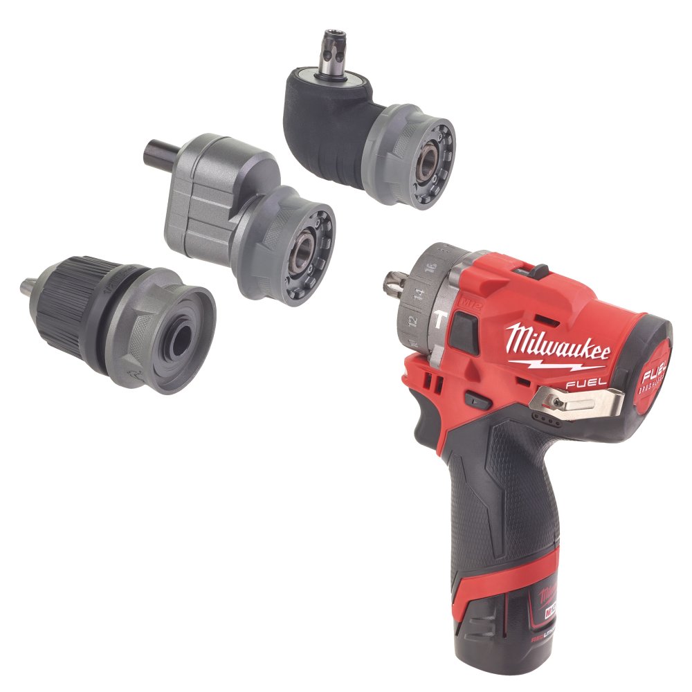 Milwaukee M12 FUEL™ FPDXKIT-202X kompaktní příklepová vrtačka s rychlovýměnným sklíčidlem 4933464138