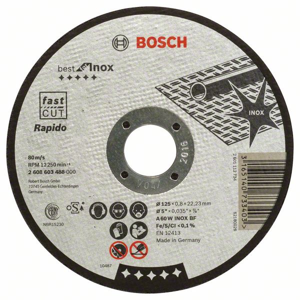 Bosch 125x0,8mm řezný kotouč rovný Best for Inox – Rapido 2.608.603.488 2608603488