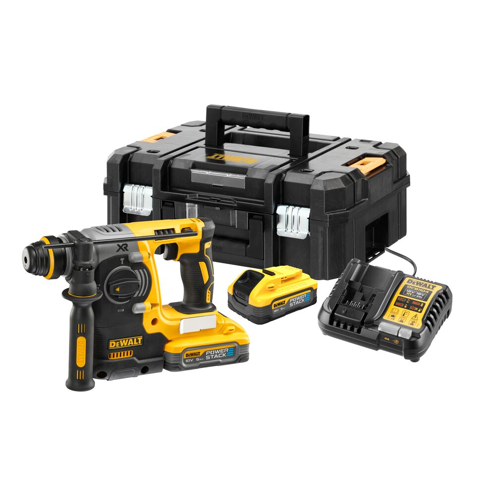 DeWalt DCH273H2T-QW LANYARD READY 18 V XR BEZUHLÍKOVÉ kombinované kladivo SDS Plus + 2 x Li-ion 5,0 Ah