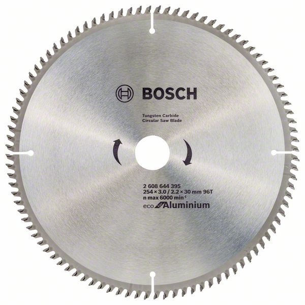 Bosch pilový kotouč Eco for Aluminium 254x3.0/2.2x30, 96T 2608644395