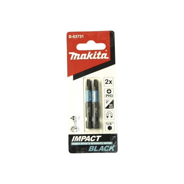 Makita B-63731 torzní bit 1/4" Impact Black PH3, 50mm 2 ks