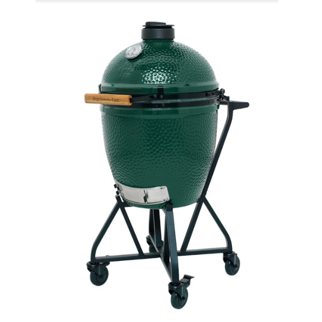 Big Green Egg Set Medium + pojízdný integrovaný stojan s držadlem BGE-SET-MEDIUM-IntEGG