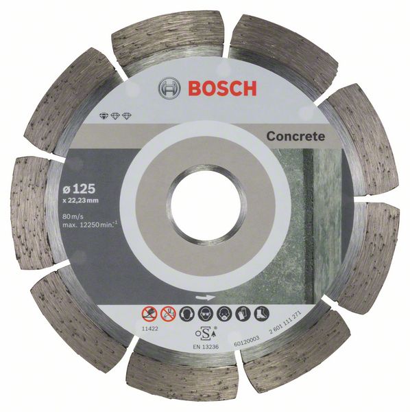 Bosch 2608603240 Diamantový dělicí kotouč 125x22,2mm Standard for Concrete 10ks