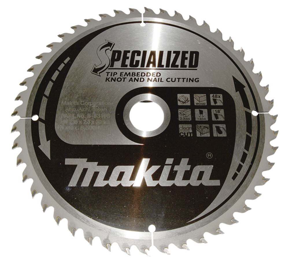 Makita kotouč pilový dřevo SPECIALIZED se zapuštěnými zuby 235x2.3x30mm 48Z = old B-09519 B-33196