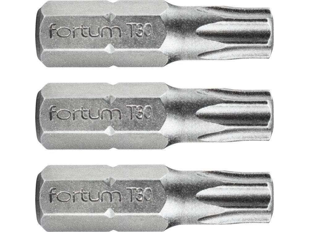 FORTUM 4741430 hrot TORX, sada 3ks, T 30x25mm, S2