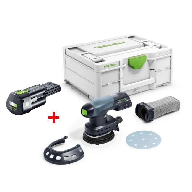 Festool 577030 ETSC 125-Basic-ERGO aku excentrická bruska + aku baterie ZDARMA